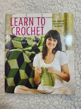 Leisure Arts Learn to Crochet Booklet Left-Handed Instructions Included Guide